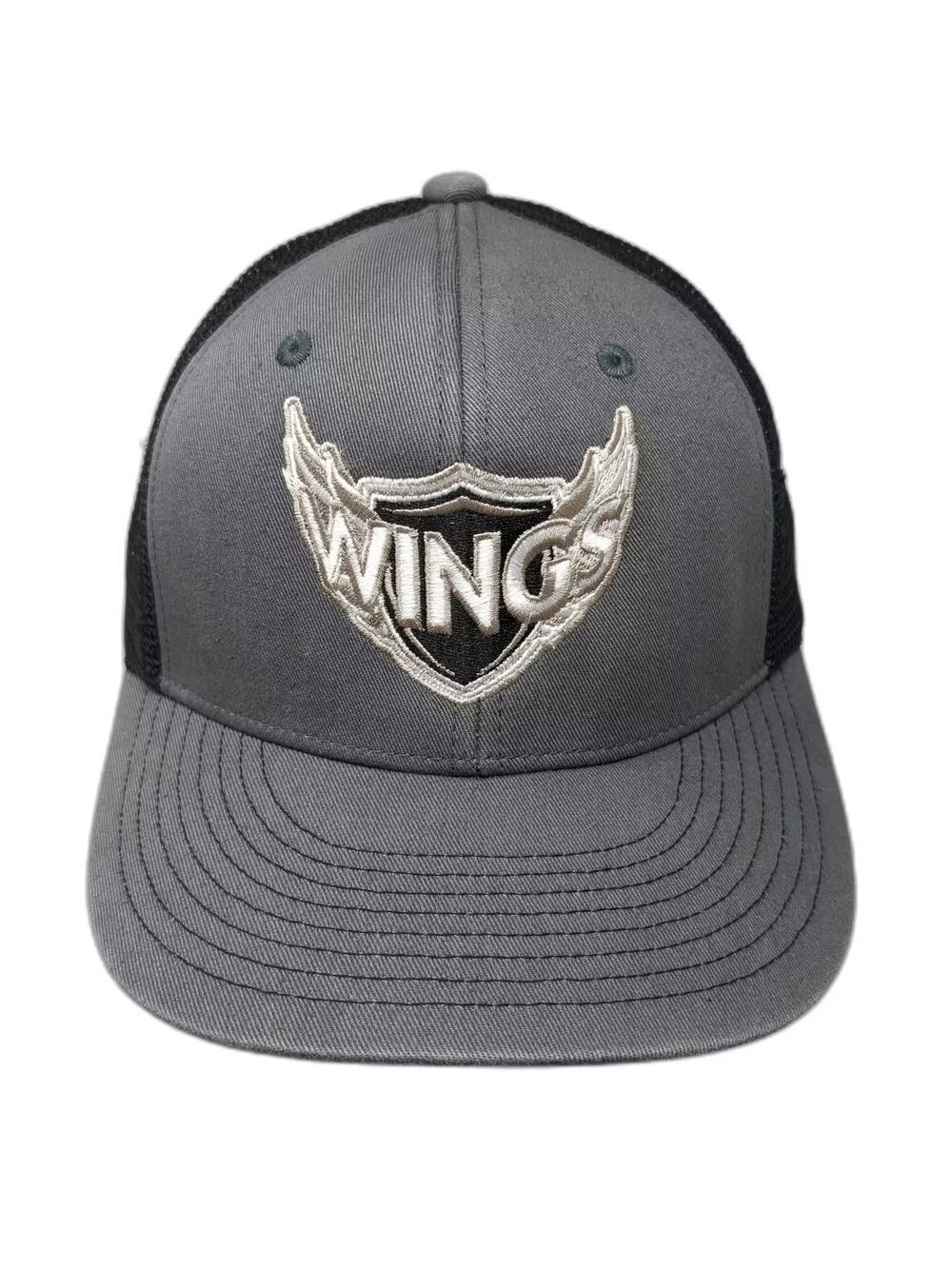 Champro Wings Shield Embroidered Trucker Hat Gray One Size OSFM Adjustable